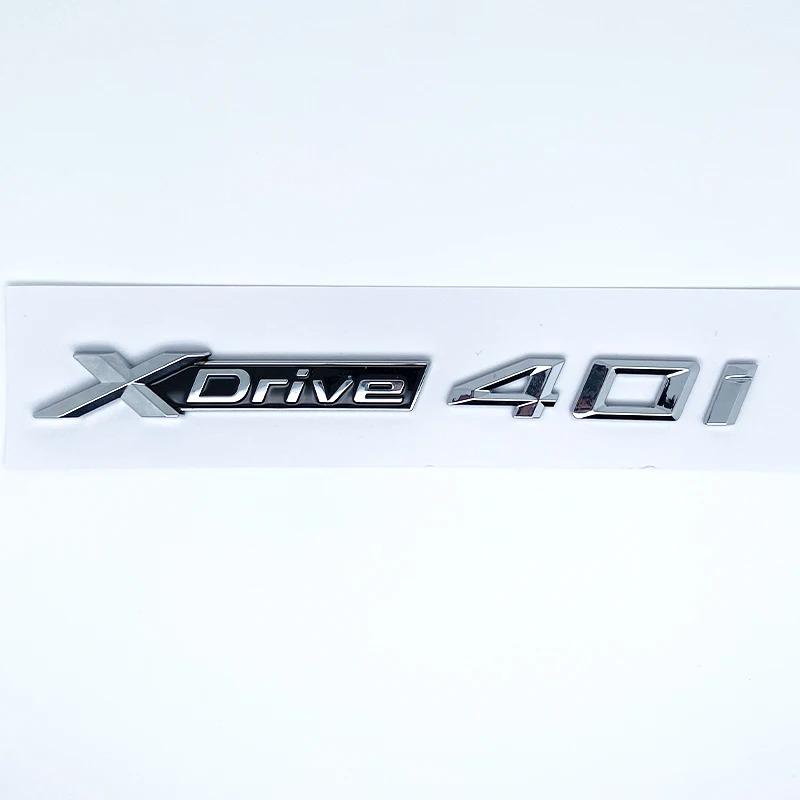 Car Emblem Sticker 3D ABS Glossy Black Silver XDrive 40i 40d 45i 45d 48i 48d For BMW X1 X2 X3 X4 X5 X6 X7 GT