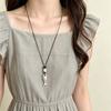 2026 Trendy Metal Fish Pendant Long Chain Leather Cord Necklace For Women Men Summer Fashion Personalized Charm Neck Jewelry
