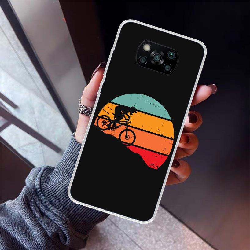 Bicycle Bike Sport Phone Case For Xiaomi Poco X7 X6 X5 Pro F7 Ultra Redmi 15C 15 13 13C 12 12C 10 10A 10C 9 9A 9C 9T Shell Poco