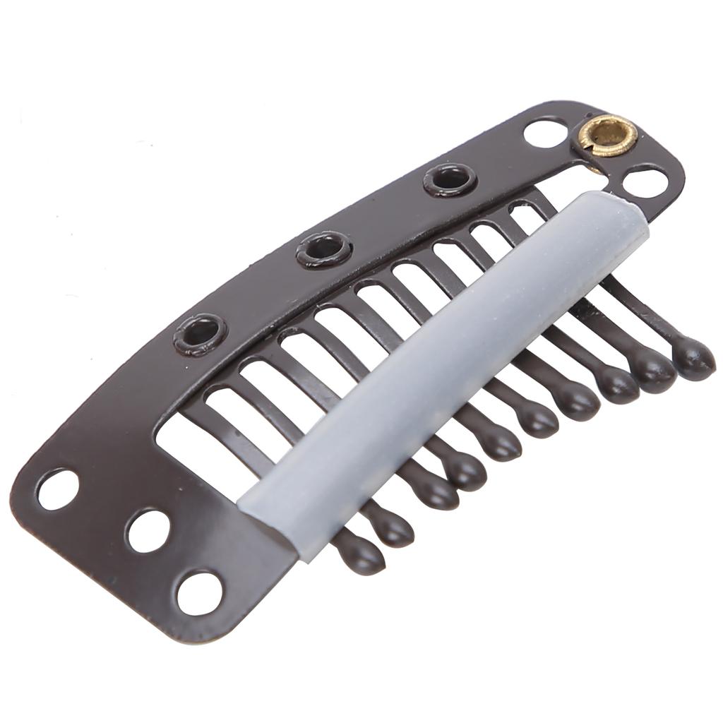 100pcs 10 Teeth Wig Clip Stainless Steel   Hairpiece Snap Clip for Hair Extension