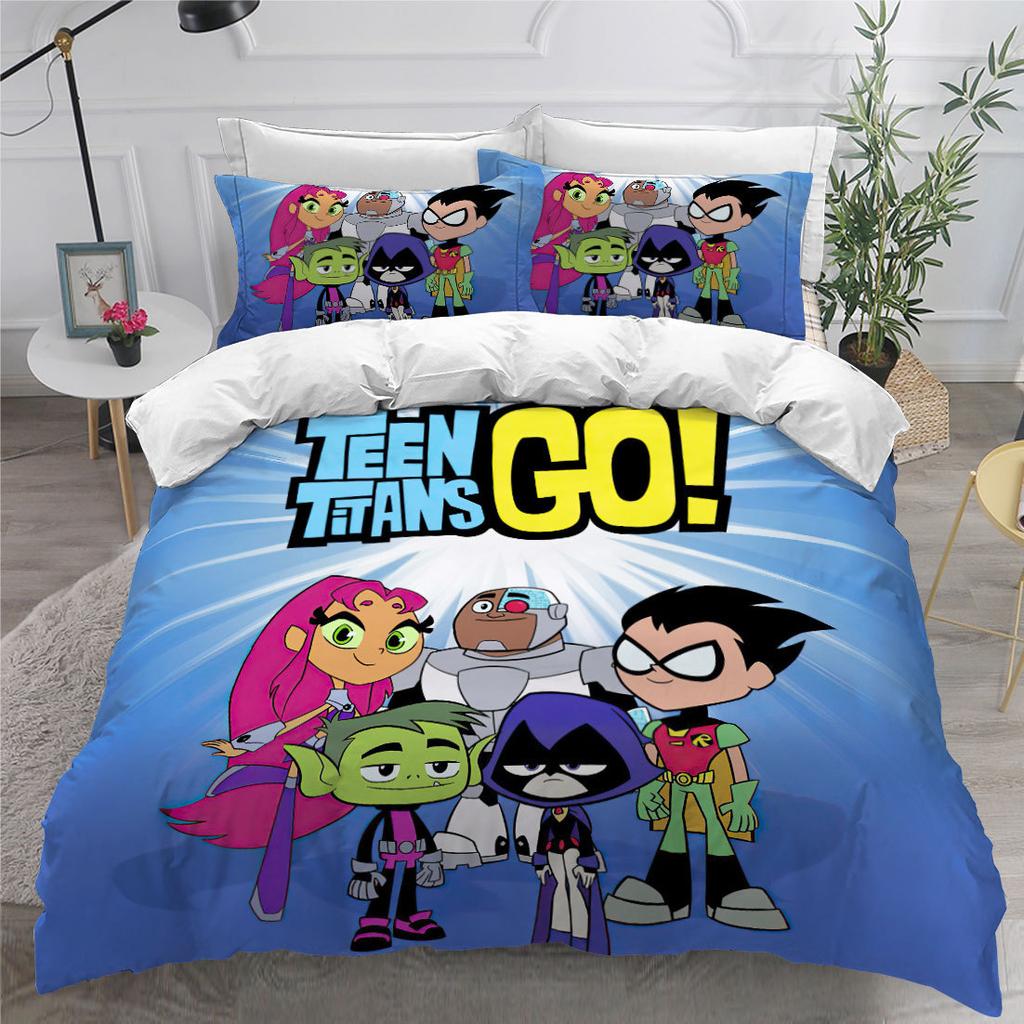 Animation 3D Digital Printing Three-Piece Home Textile Diy Quilt Cover Bed Pillowcase