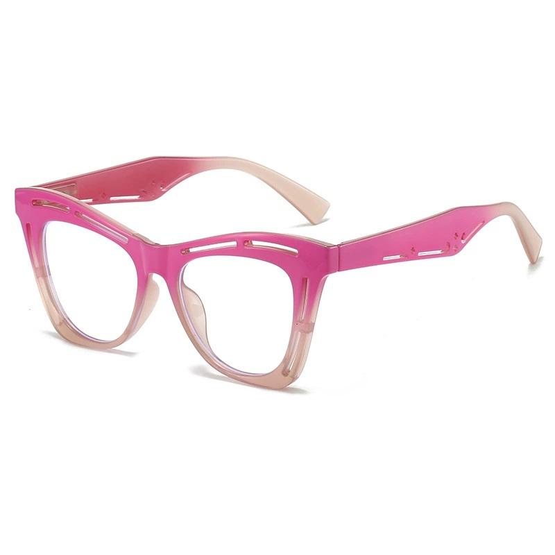Fashion Butterfly Large Frame Anti-Blue Reading Glasses Hollow Flying Angle Design For Mid Elderly Women Color Matching Glasses