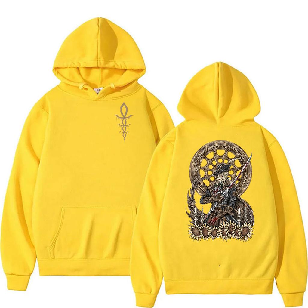 2026 Game Bloodborne Lady Maria Print Hoodie Unisex Vintage Fashion Long Sleeve Sweatshirt Fleece Pullover Hooded Streetwear