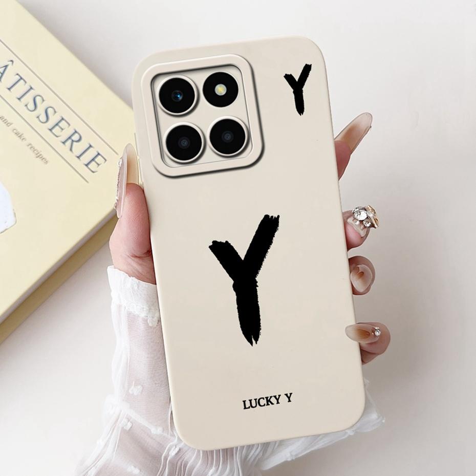 New Fashion Letter Phone Case For Honor X6a Plus HonorX6a Soft Silicone Shockproof Cover For Honor X6a X 6a Plus Cases Bumpers