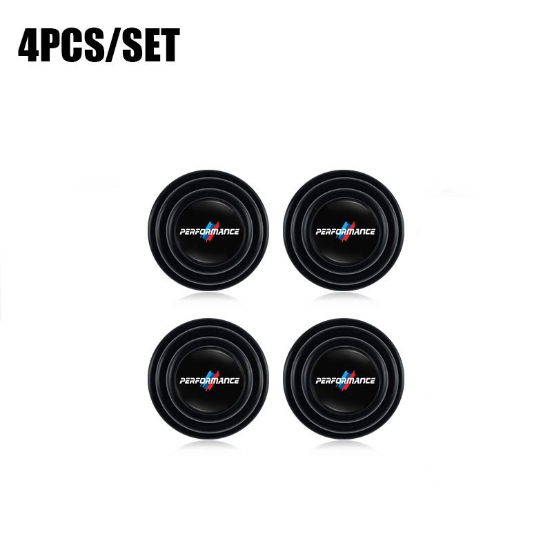 SHEJ3 4/12Pcs Soundproof Silicone Pad Car Styling Door Crash Pad Stickers For BMW G80 G06 G07 G42 G14 G15 G16 F82 F20 F21 F83 M2 M3 M4