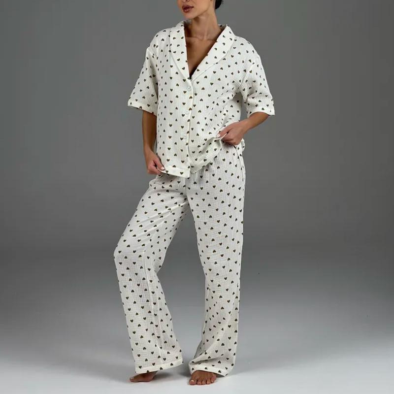 

summer cool Zoubu cotton short-sleeved trousers women s loungewear set XL