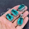 Natural Indicolite Tourmaline Gemstone 925 Sterling Silver Jewelry Set A0W22
