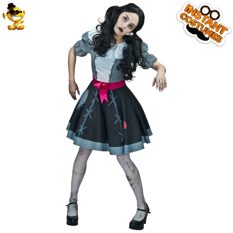 Halloween Zombie-Marionetten-Cosplay-Kostüm für erwachsene Frauen, Kostümverteilung für Party-Bühnenaufführungen
