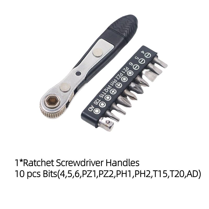 1/4 Inch Mini Ratchet Wrench Set 36 Tooth Right Angle Screwdriver Tail With Holes Small Screwdriver Set Ratchet Socket Wrench Set
