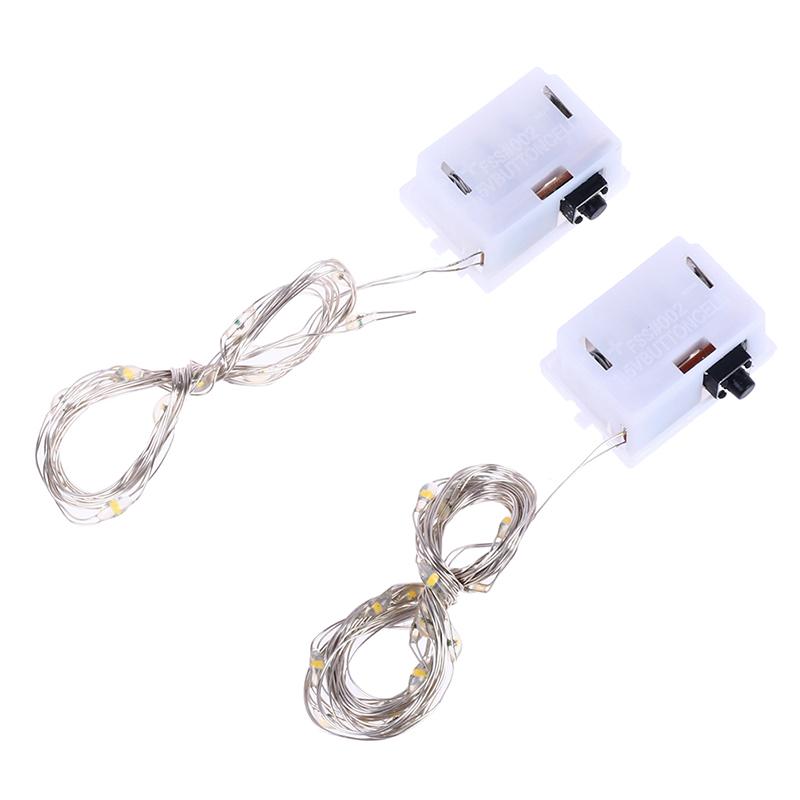 1:12 Dollhouse Miniture Led String Lights Decor Christmas Tree Accessories