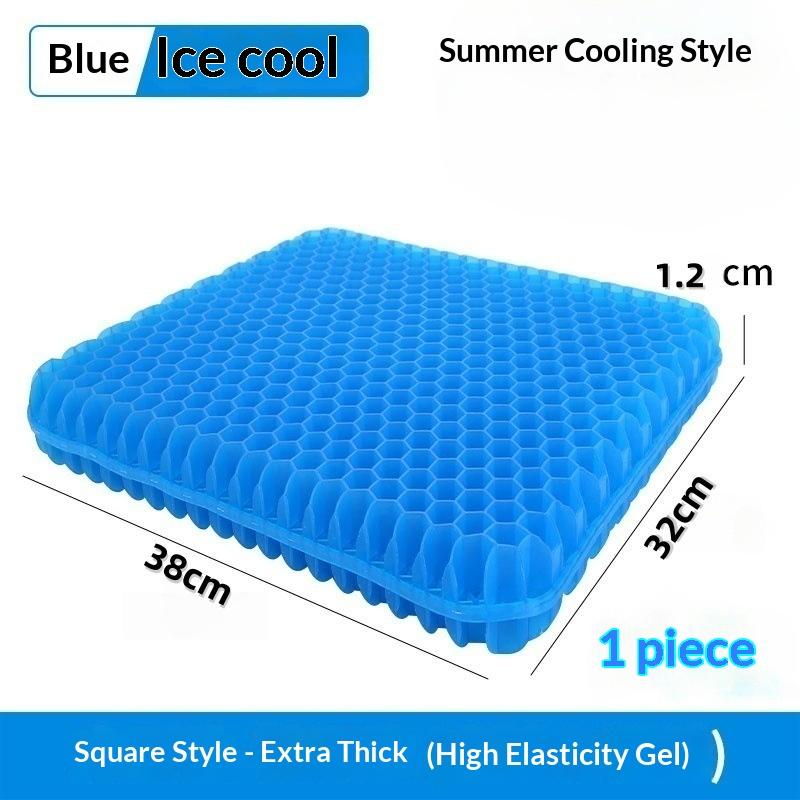 Gel Seat Cushion Summer Breathable Honeycomb Design For Pressure Relief Back Tailbone Pain - Home Office Wheelchair Chair Cars