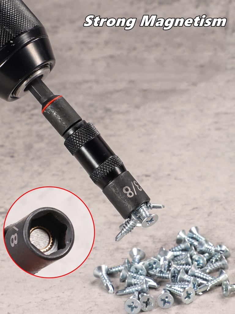1/4 3/8 5/16 Hex Magnetic Ring Screwdriver/Drill Bits Extension Rod Magnetic Swivel Quick Change Holder Drive Screw Drill Tip