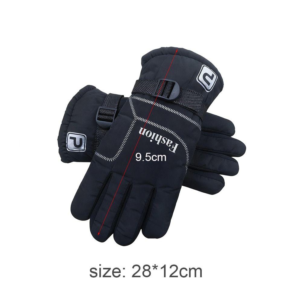 Fashion Waterproof Ski Gloves Warm Thermal Comfortable Snow Gloves Fleece Lined Winter Gloves Running