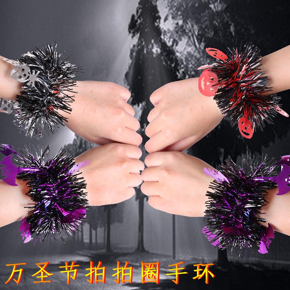 Halloween Creative Decoration Wristbands Featuring Pumpkin And Bat Designs Parties For