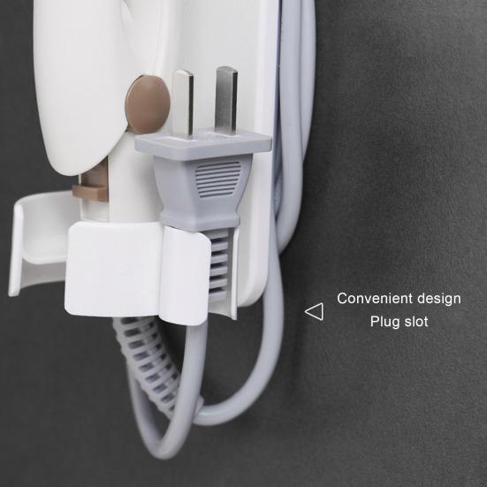 2 Pcs Curling Iron Storage Racks Wall-mounted Punch-free Adjustable Anti-slip Curling Iron Holder Hair Dryer Holder Hair Curler Holder Hair