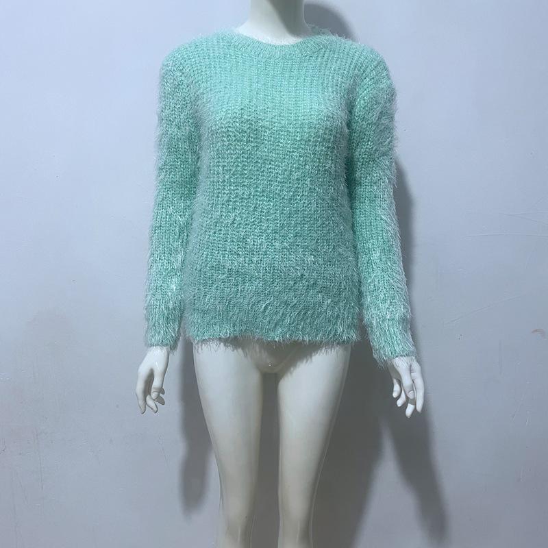 European and American Women’s Autumn & Winter Knitted Long Sleeve Round Neck Fashion Sweater