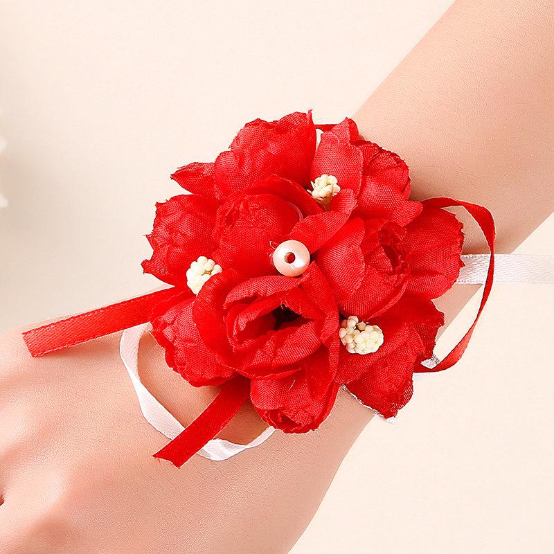 Браслет-бутоньерка для подружки невесты в стиле Мори - Корейская свадебная эстетика