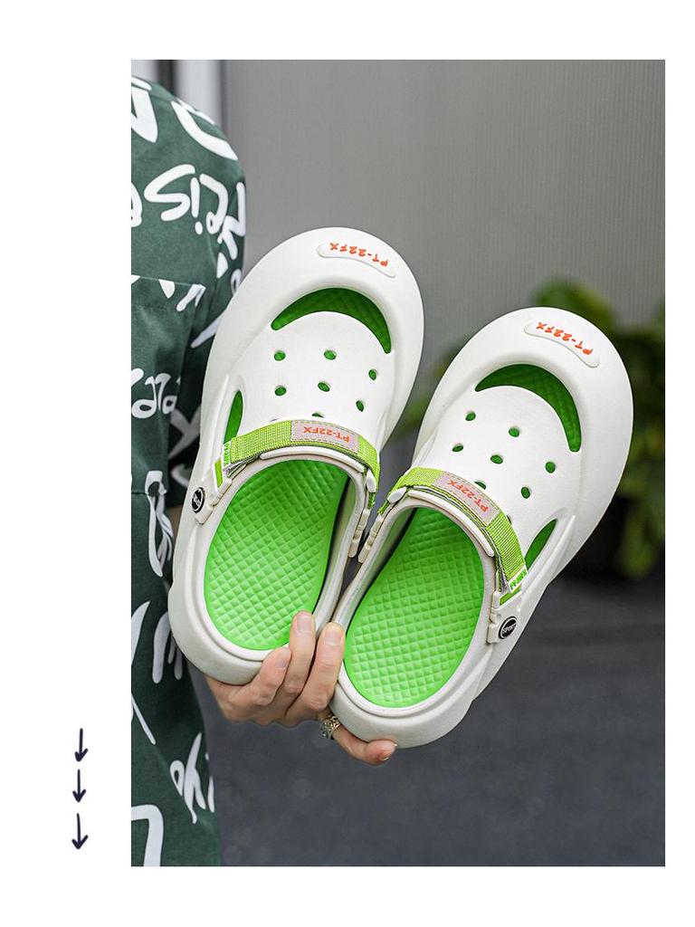 Unisex Summer Garden EVA Hole Shoes: Casual Outdoor Sandals & Trendy Beach Baotou Slippers