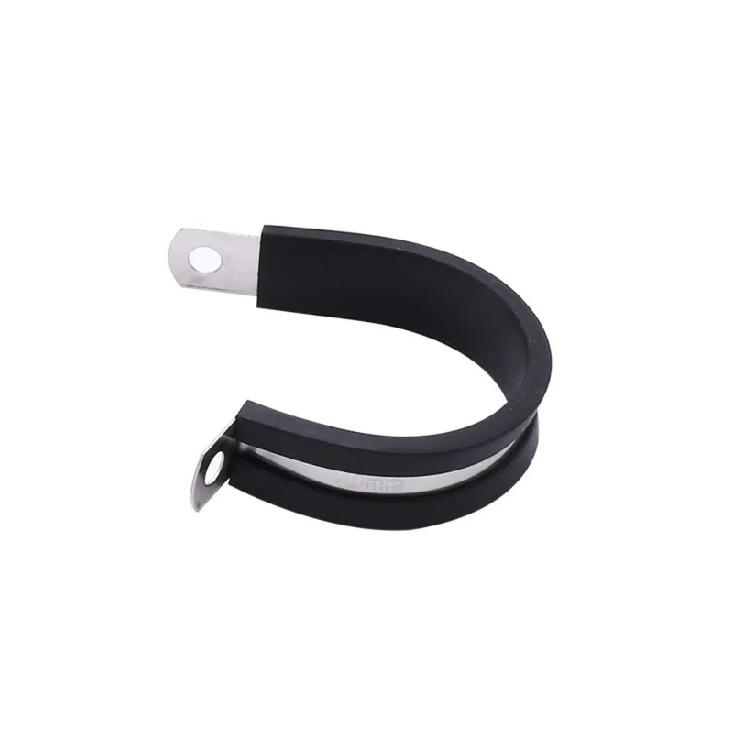 10Pcs/Lot 6MM-55MM 304 Stainless Steel Rubber Lined P Clips Cable Mounting Hose Pipe Clamp Mikalor