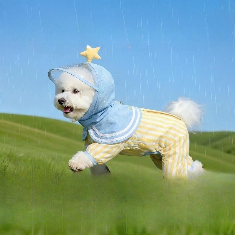 Cute Elf Shape Small and Medium Pet Dog Jacket Raincoat Windproof Waterproof Pet Outdoor Products Pet Clothes 5
