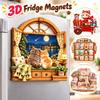 Magnety na lodówkę ze wzorem kreskówkowym 3D Relief 3D Naklejki na lodówkę Wystrój domu