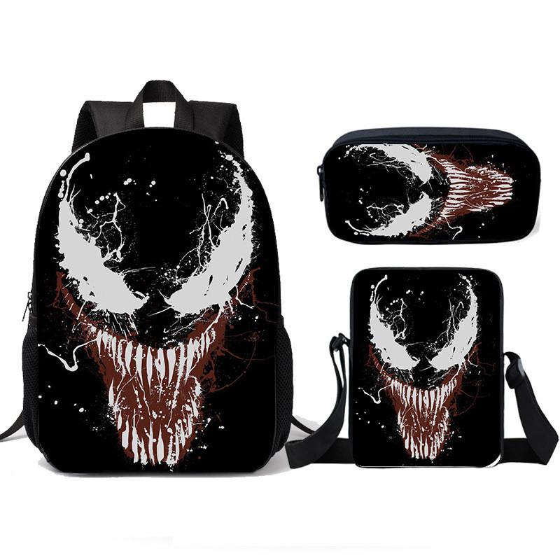 Venom Kids School Backpack Lunch Bag Pencil Case Threepiece Set For Children