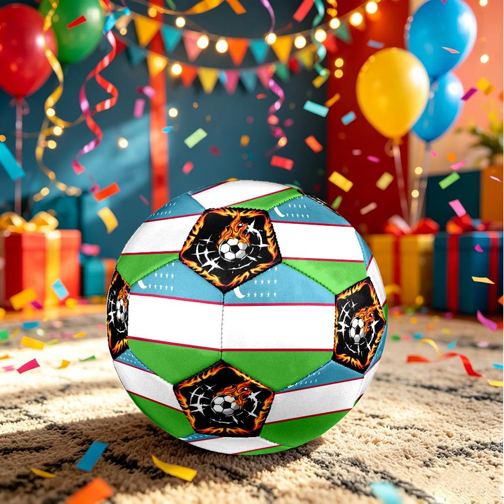 1pc Uzbekistan Sports Theme Size 5 Soccer Ball Professional Match Training Football Indoor &Outdoor Sports Ball Lightweight Durable c661
