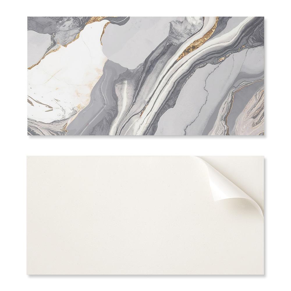 Pack of Vinyl Tiles with an Abstract Waves and Veins Bedroom Design 10x40x20 cm
