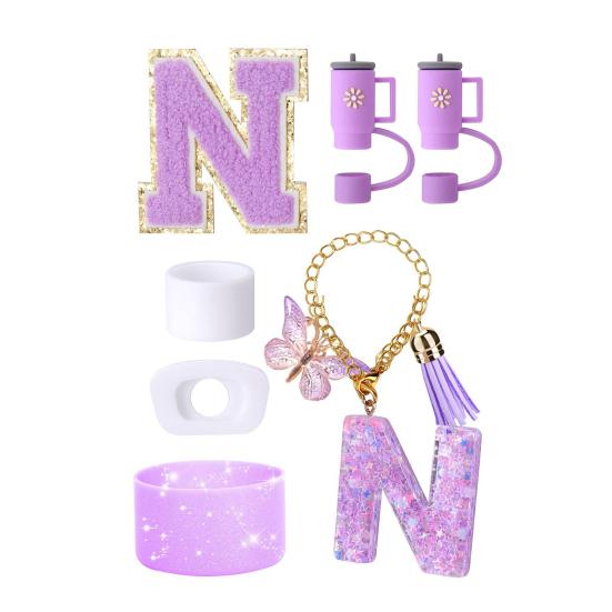 7Pcs Cup Accessories Set for 30/40oz Tumbler Silicone Straw Lid Spill-Proof Stoppers Handle