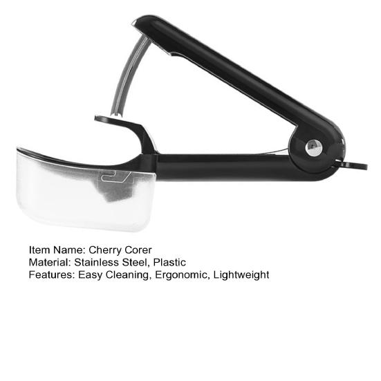 Cherry Corer Tool Stainless Steel Cherry Pit Remover Easy Use Cherry Pit Extractor for Jujubes Red Dates Hawthorns Dishwasher Safe Kitchen Gadget