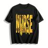 Vintage Daisy Heart NURSE Print Casual Top Nurse Themed Tee Pure Cotton T-shirt