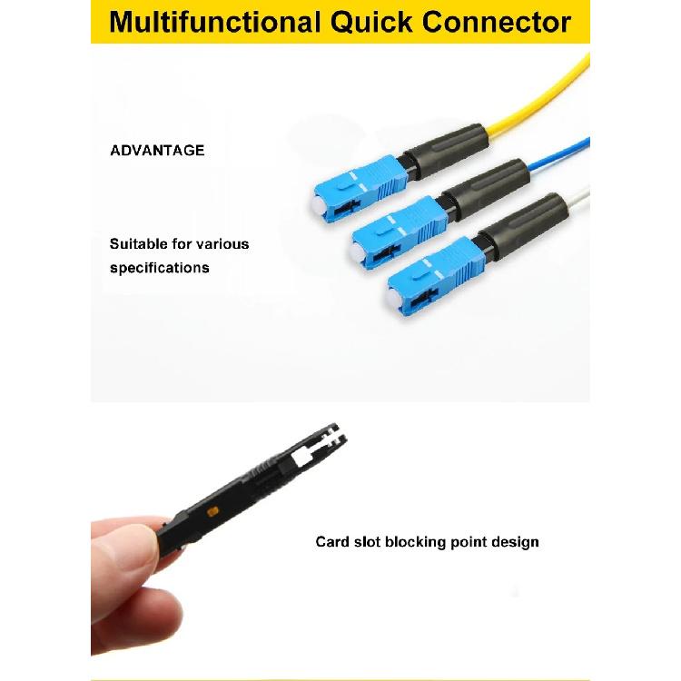 ONTi SC Optic Fiber Fast Connector UPC/APC Embedded Fiber Optic Connector Quick Connector Cold FTTH SC Single Mode Adapter