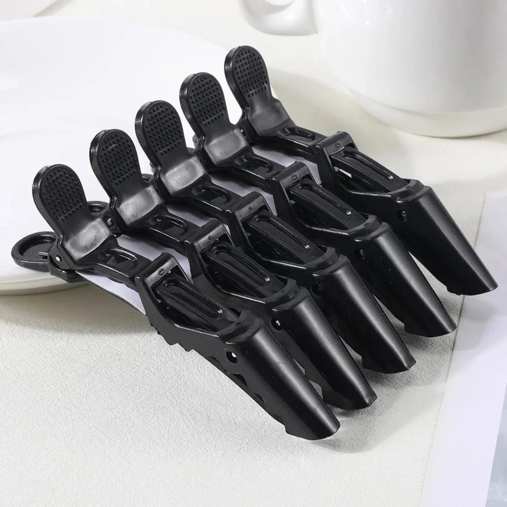 6Pcs Black Crocodile Hairpins Professional Hairdressing Hair Grip Hair Barber Accessories