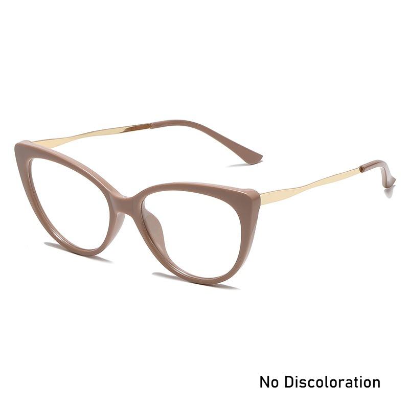 

Retro Color Changing Anti Blue Light Glasses Cat Eye Metal Frame Eyeglasses Fashion Anti Blue Light Blocking Glasses