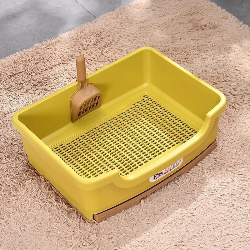 

Plastic Cat Litter Box Drawer Style Pet Trainer Tray Anti-Splashing Bedpan For Kitten Dog Rabbit Pet Cleaning Supplies Essential світло-зелений колір