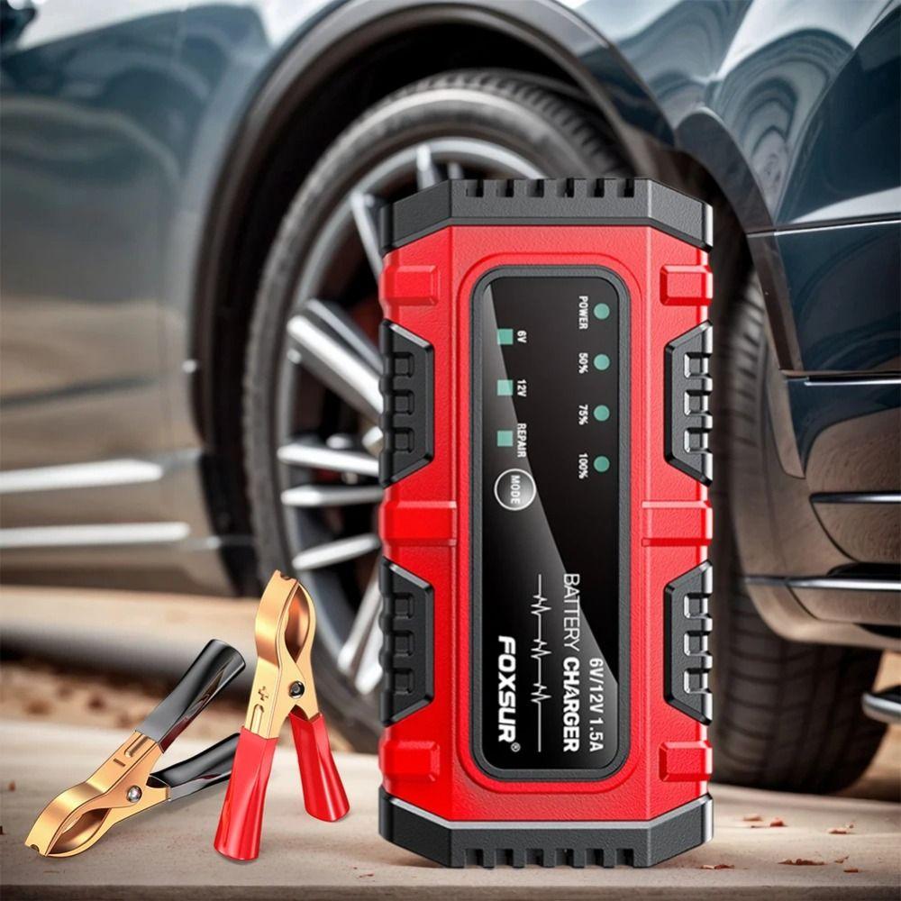 6V 12V 1,5A Elektrische Motorradladegeräte Intelligente Batterieladegeräte Für Auto Motorrad LKW Boot