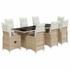 VidaXL Ensemble de bistro de jardin 9 pcs coussins beige poly rotin 3277299