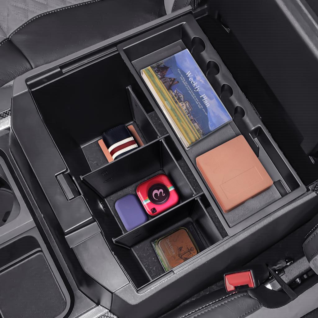 Für 2025 2025 2025 Ford F250 F350 F450 F550 Mittelkonsolen-Organizer Armlehnen-Ablagefächer Fach Sekundärbox Autozubehör
