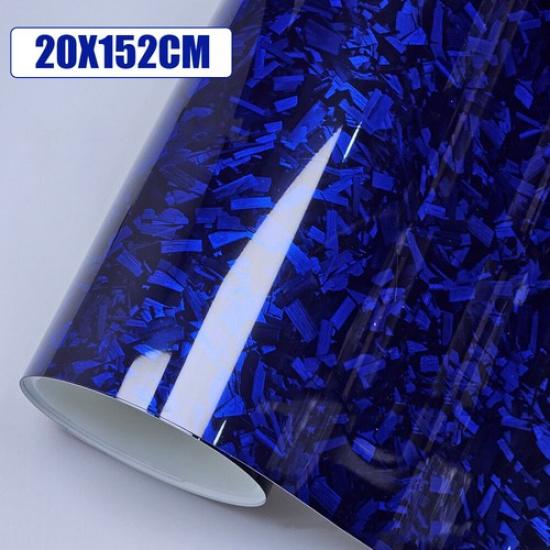 20*152cm Glossy Forged Texture Carbon Fiber Wrapping Sticker Waterproof Film