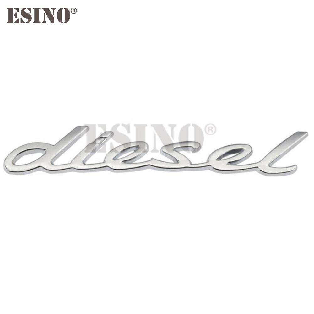 Car Styling 3D Diesel Metal Chrome Zinc Alloy Emblem Logo Car Badge Body Trunk Fender Adhensive Emblem Auto Accessory