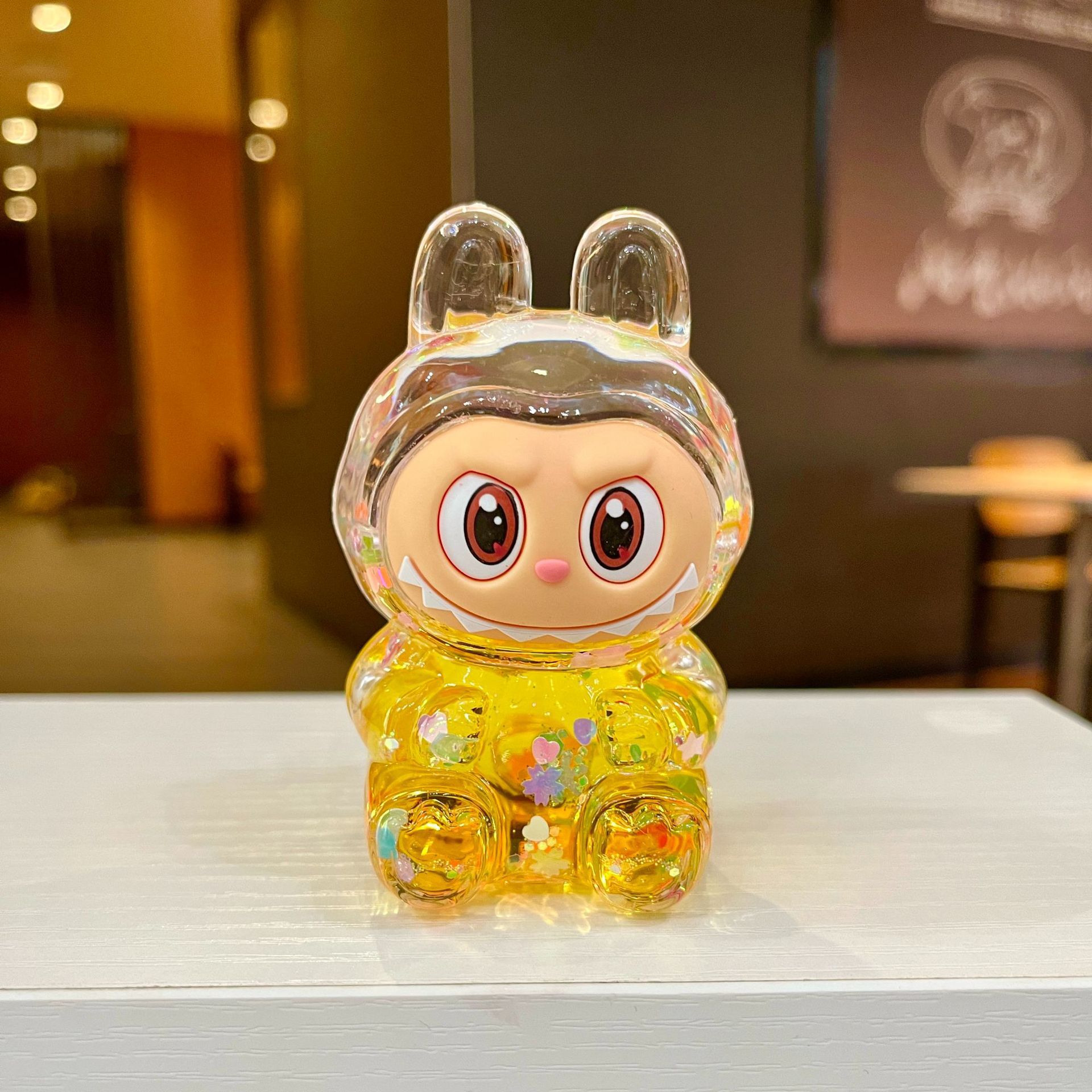 

Креативная и милая бутылка с текучим песком, наполненная маслом, подарок для пары, настольная мультяшная маленькая фигурка для украшения, детская игрушка, подарок