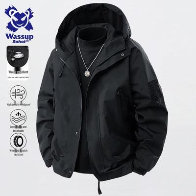 Wassup Sohot Men's Outdoor Windproof Waterproof Jacket
