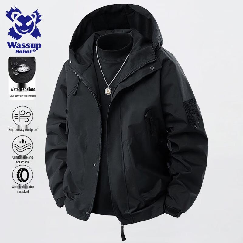 

Wassup Sohot Men s Outdoor Windproof Waterproof Jacket S