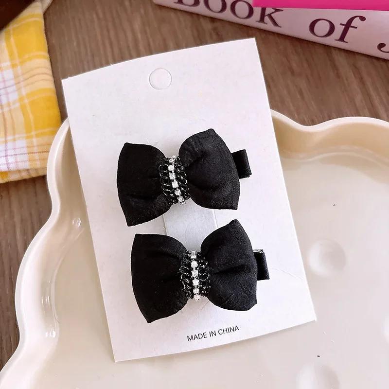 1 pereche de ac de păr cu fundă pentru fetiță senior agrafă de păr iarnă toamnă dulce modă prințesă în carouri ace accesorii