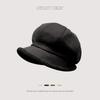Beret female autumn and winter thickened warm plush star anise painter hat versatile big head circumference show face small bucket hat