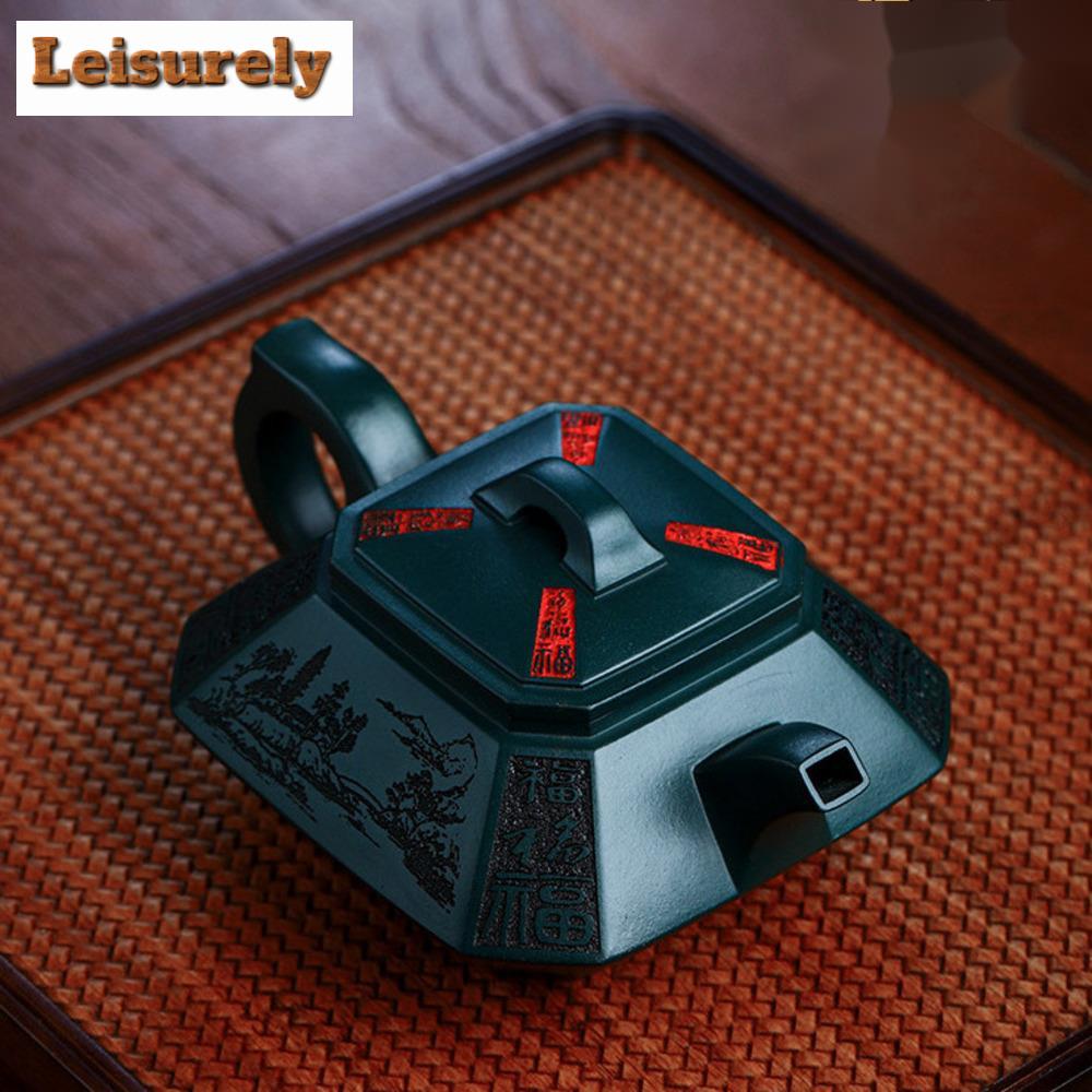 280ml High Grade Yixing Purple Clay Tea Master Handmate 9 Hole Filter Kettle Chinese Raw Or Green Mud Zisha Kung Fu Tea Set Gift