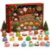 Christmas Squishy Advent Calendar 24 Day Countdown Surprise Box Dumpling Squishies Slow Rebound Squeeze Sensory Gift Decor