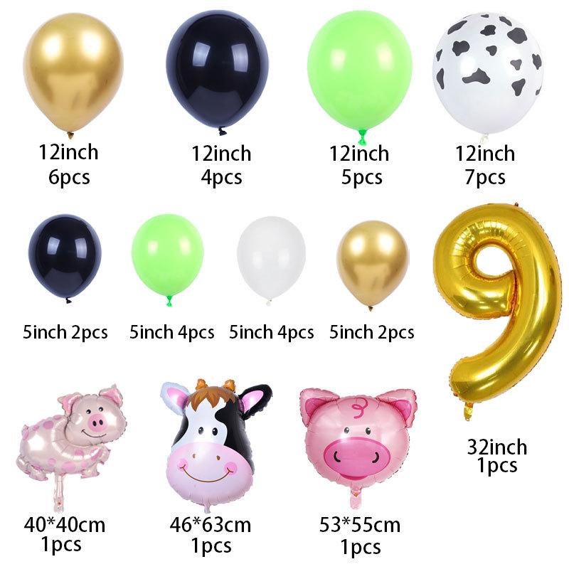 

Воздушные шары с цифровыми номерами, 32 дюйма, большие фольгированные майларовые воздушные шары с животными для вечеринки по случаю дня рождения -9
