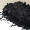 Genuine Black Tassel Resistant Shoulder Bag for Women Large Capacity Sheepskin Shoulder Bag High Quality