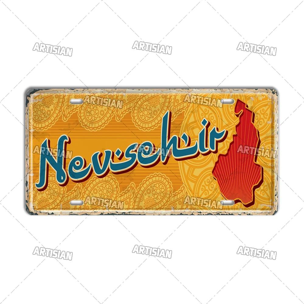 TURKEY Landmark License Plate Turkiye City Decorative Vehicle Plate Metal Tin Plaque Wall Decor Garage Bar Pub Club